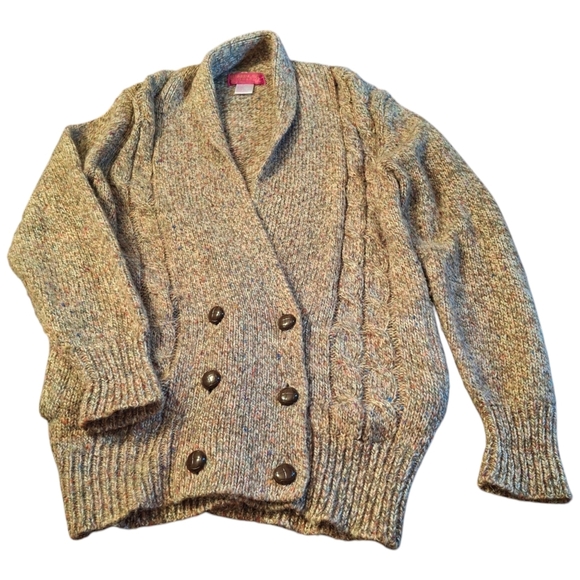 Herrington Square Sweaters - Vintage Harrington Square Brown Tweed Wool Blend Sweater, Women Size Medium